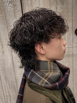 men's salon Gaudi 西宮北口店【メンズサロン ガウディ】【4月3日OPEN(予定)】 波巻きツイストスパイラルパーマ×メンズウルフカット