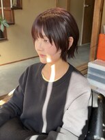 サムウェア(SOMEWHERE)&nbsp;ウルフボブとボルドーカラー