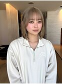 ワンホンレイヤー/ミルクティーブロンド/ダークブルー/大船