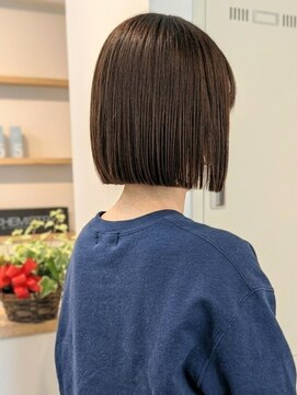 アンド 夙川(AND) 切りっぱなしボブ/ストレートボブ/ミニボブ/ミルクブラウン