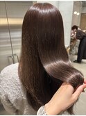 ブリーチなしカラー◎夏向け！髪質改善艶髪カラーロング
