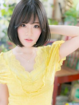 カバーヘア ブリス 戸田公園西口店(COVER HAIR bliss) ★クラシカル黒髪前下がりワンカールストレート10代20代30代★6