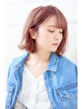 ノアエクレ 銀座(noah ecle) 『noah parfait大島流』透明感◎ツヤ感ピンクベージュ外ハネロブ