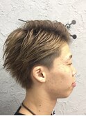 七三オールバックショート<ヒロ銀座/理容室/メンズ>