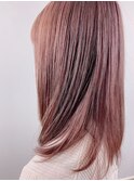髪質改善 トリートメント×ダブルカラー×ラベンダーグレージュ
