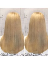 ヘアアンドビューティー ミック(Hair & Beauty miq)&nbsp;Aラインストレートでハイトーンでも髪質改善で艶髪美人◎