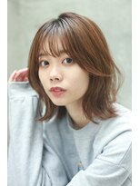 リノ 吉祥寺(Lino kichijoji)&nbsp;シースルーバング 無造作 ベビーウルフ レイヤーミディアム