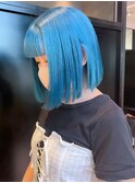 ターコイズブルー_チェリーブラウンフェミニンロング_ba403172