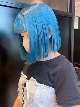 アルバム 銀座(ALBUM GINZA) ターコイズブルー_チェリーブラウンフェミニンロング_ba403172