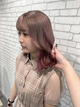 ミューバイケンジ(miu by KENJE) miu　ベージュとピンクのデザインカラー