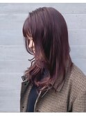 白髪活かし 秋カラー ピンク バイオレット 武蔵小杉