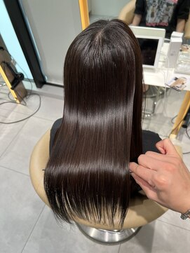 ロンドメリア 天神大名店(Lond Melia) ★くびレイヤーエモージュインナーグレージュ前髪ピンクベージュ