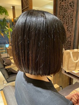 ヘアリゾート粋 トゥジュ 池袋東口店(tujuh) ボブストレート/ダークブラウン