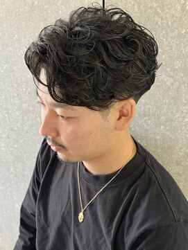 ニアウ 太田店(Niau) メンズパーマニュアンスパーマ波巻きスパイラルパーマアイブロウ