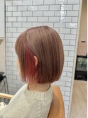 ピンクベージュ×インナーカラーピンク【みずき】