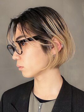 キャロルガーデンズ ボコカ 表参道(Carroll Gardens bococa) グラデーション/くすみベージュ/メンズボブ/ミルクティー
