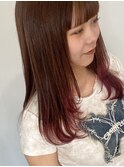 裾カラー×ベリーピンク