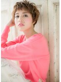 mod's姪浜/ぱっつん前髪小顔マッシュパーマフェザーショートi