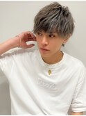 アッシュブラックカルマパーマベリーショートダークアッシュ