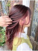 【暖色カラー】ラズベリー×ロータスピンクインナー