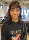 ミディアムレイヤー×スパイラルパーマ