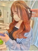 成人式はダブルカラー、インナーカラー♪