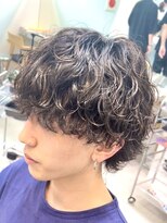 フィフスパーク(fifth PARK) 渋谷メンズミディアムパーマウルフカット緩めサーフカール