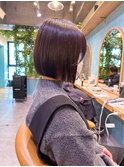 イメチェン外ハネボブ美髪ワイドバングミディアム縮毛矯正韓国