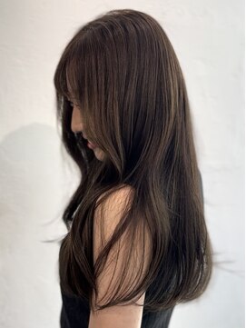 ザザアオヤマ(ZA/ZA AOYAMA) 表参道レイヤーカット/オリーブカラー/オリーブベージュ