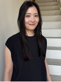 暗髪ロング