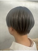 マッシュショート◎ブルーアッシュカラー