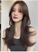 髪質改善/韓国/グレージュ/顔周り/ダブルカラー/学割/レイヤー
