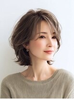 Heart's美人設計と白髪ぼかし専門店 青山表参道店 脱白髪染め/ショートヘア【ハーツ】&nbsp;白髪ぼかし脱白髪染め似合わせショートボブ40代50代60代