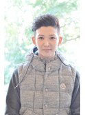 アシメ風オールバックスタイル