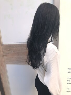 ネオリーブ アンド 渋谷店(Neolive &) 【Neolive & 渋谷店】暗いけど透明感のあるブルージュヘアロング