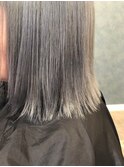 プラチナグレー×ケアブリーチ×ブラントボブ×美髪チャージ