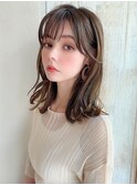 松宮錦糸町ヨシンモリココアベージュ前髪パーマミディアムウルフ