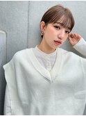 【石田勇士郎】インナーカラー髪質改善厚めバングスリークボブ