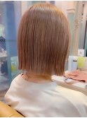 ミルクティベージュ×切りっぱなしボブ【久保田夢美】横浜