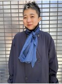 ハイトーンの毛先を残したベリーショートのお客様クロカワケンタ