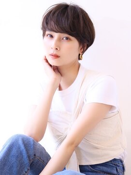 オーロ 宝塚店(ORO) 【ひし形30代40代グレージュカラー斜めバングショートボブ】