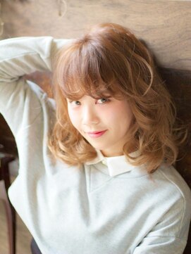 ラゴム 池袋(LAGOM) 切りっぱなしボブ/美髪/ピンクブラウン[池袋/髪質改善]