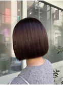 ナチュラルボブ×大人ショートボブ×前髪あり 20代30代40代50代