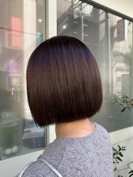 アールイーノウン 阿倍野区昭和町店(re; nown) ナチュラルボブ×大人ショートボブ×前髪あり 20代30代40代50代