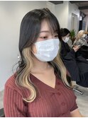 インナーカラーケアブリーチイヤリングカラーハイライトレイヤー