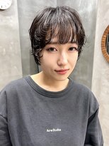 テトヘアー(teto hair) 黒髪ショートカット　ニュアンスパーマゆるめ　