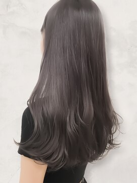 モッズヘア 足利(mod'hair) 大人かわいいブリーチありラベンダーグレージュカラーふわミディ
