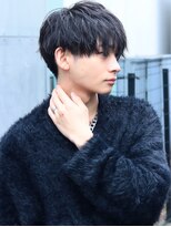 【曲がる縮毛矯正】ブルーブラックスペインカール韓国マッシュ
