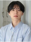 メンズ 韓国マッシュ シースルーマッシュ ブルーブラック