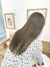 【新規】 カット＋ブリーチなしダブルカラーxLAケラチントリートメント￥23000